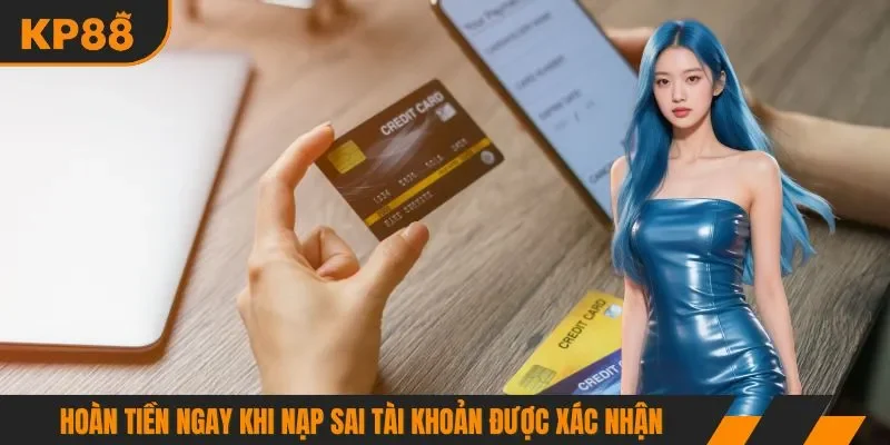 Hoàn tiền ngay khi nạp sai tài khoản được xác nhận